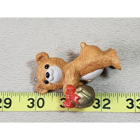 Hallmark Cinnamon Bear w/ Jingle Bell 2 1/2" Ornament Christmas Holiday 1984 Vtg - Picture 12 of 12